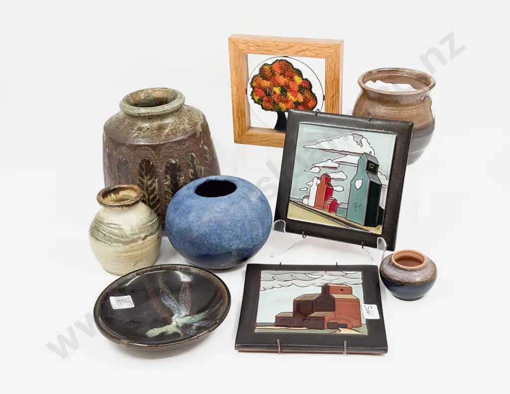 Quantity of Assorted Pottery together with Three Decorative Tiles Image 1++