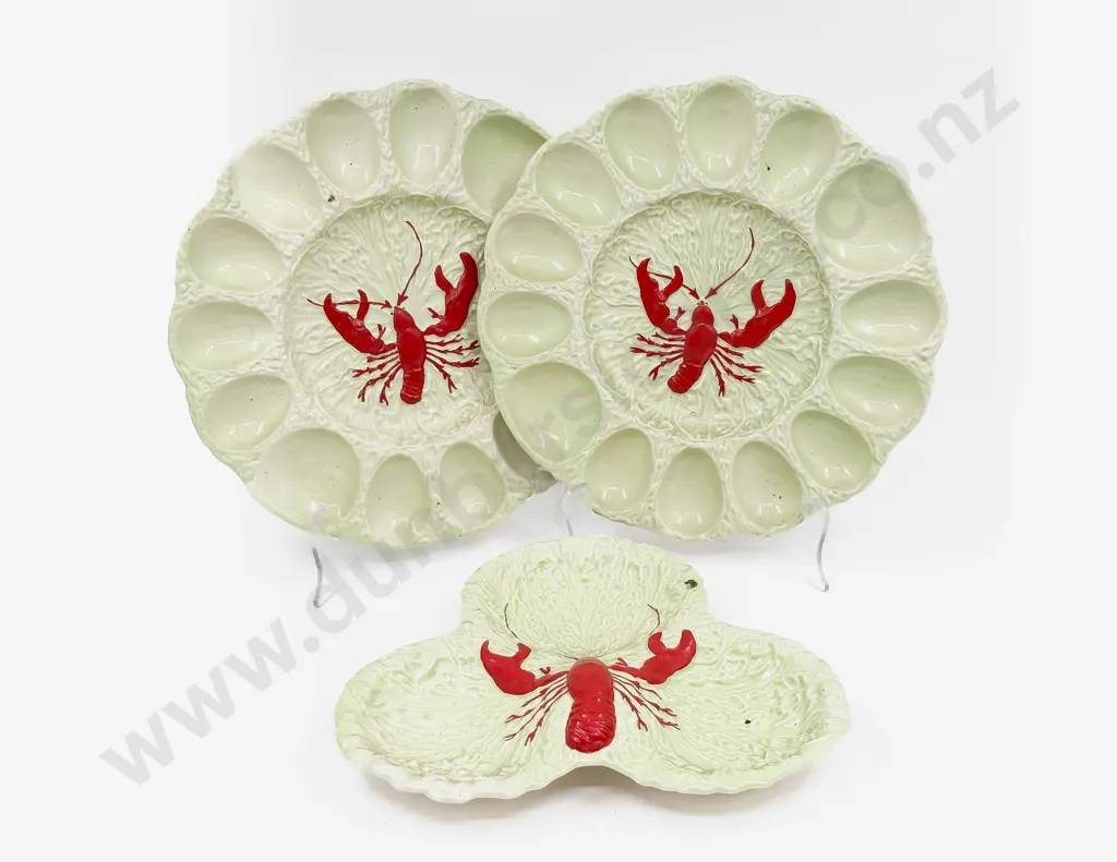 Three Pieces of Carlton Ware Lobster Pattern Serving Ware Image 1++