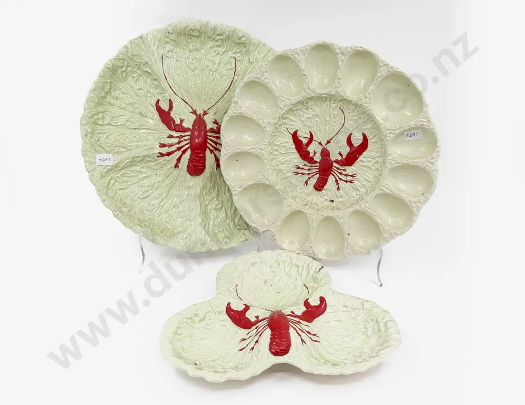 Three Pieces of Carlton Ware Lobster Pattern Serving Ware Image 1++