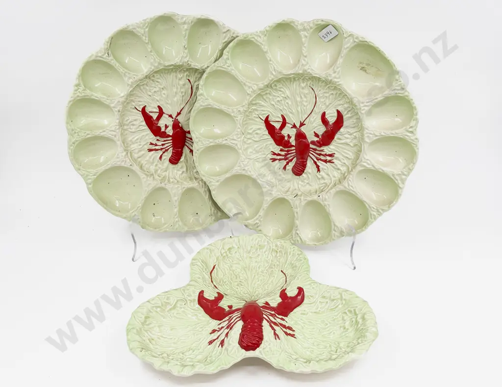 Three Pieces of Carlton Ware Lobster Pattern Serving Ware Image 1++