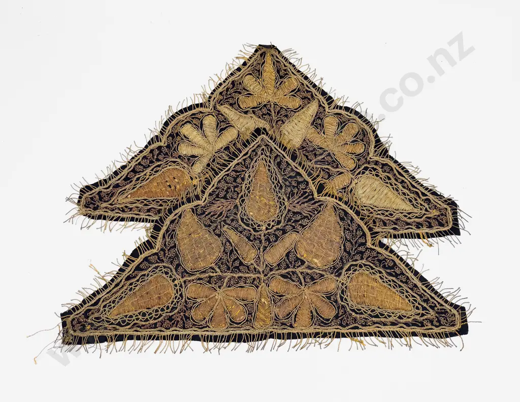 Three Victorian Bullion Cloth Inserts Image 1++