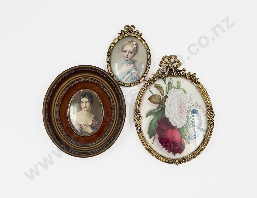 Reproduction Portrait Miniature & Two Others Image 1++