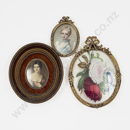 Reproduction Portrait Miniature & Two Others