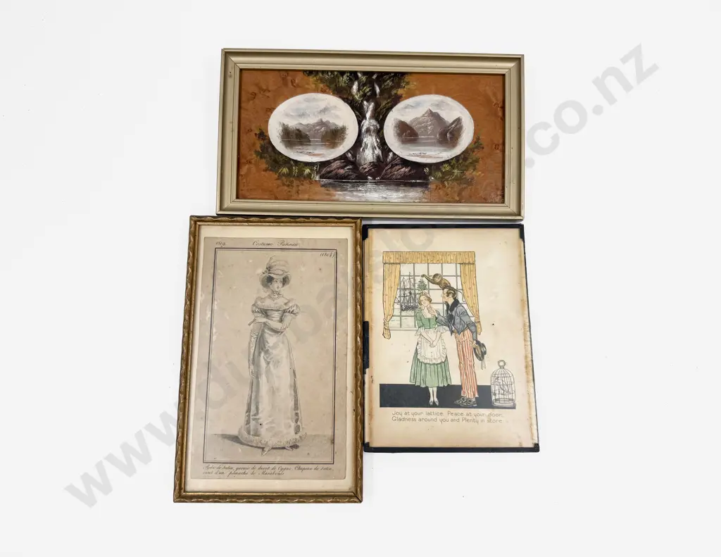 Robert Coghill Oil on Balsa Wood & Two Others Image 1++