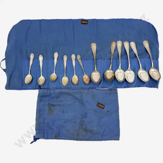 Six S/S Teaspoons together with Another Set of Six S/S Coffee Spoons