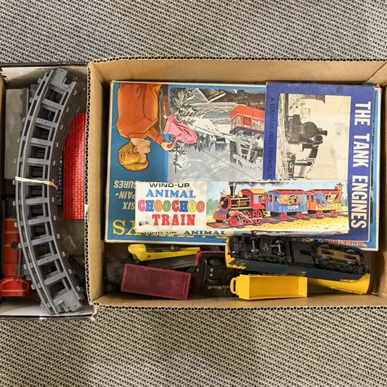 Qty of Assorted Vintage and Repro. Train Sets and Others
