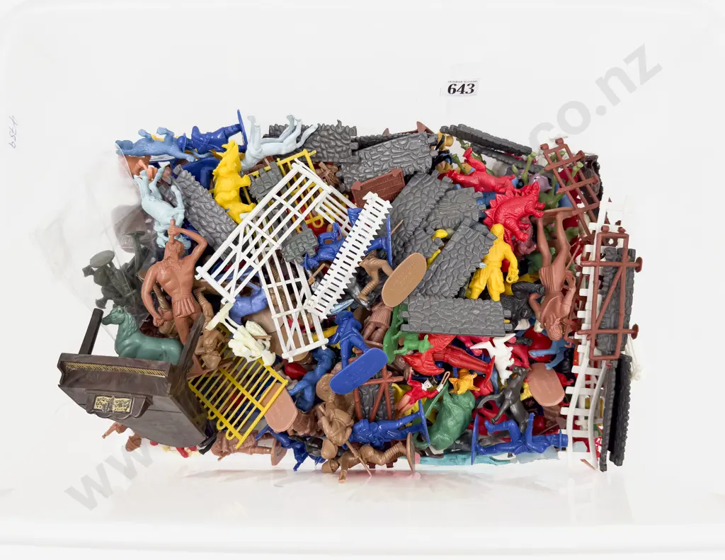 Box Qty of Assorted Vintage Plastic Toys Image 1++