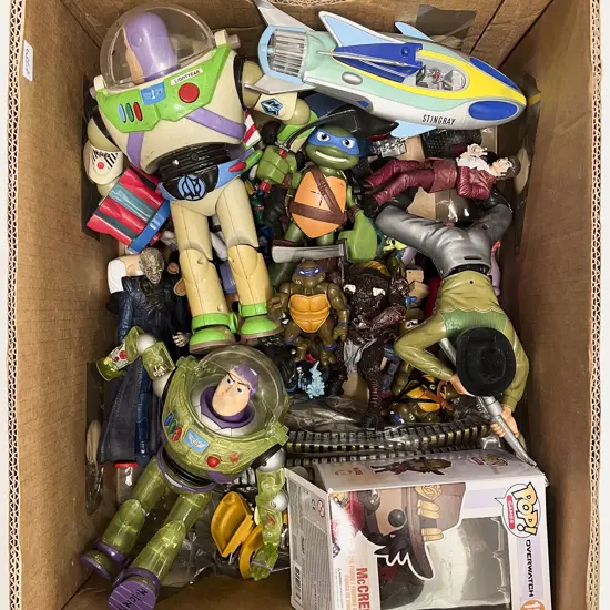 Box Qty of Assorted Toys incl Buzz Lightyear