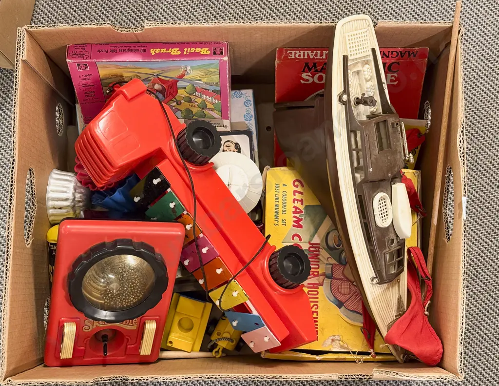 Box Qty of Assorted Vintage Toys etc Image 1++