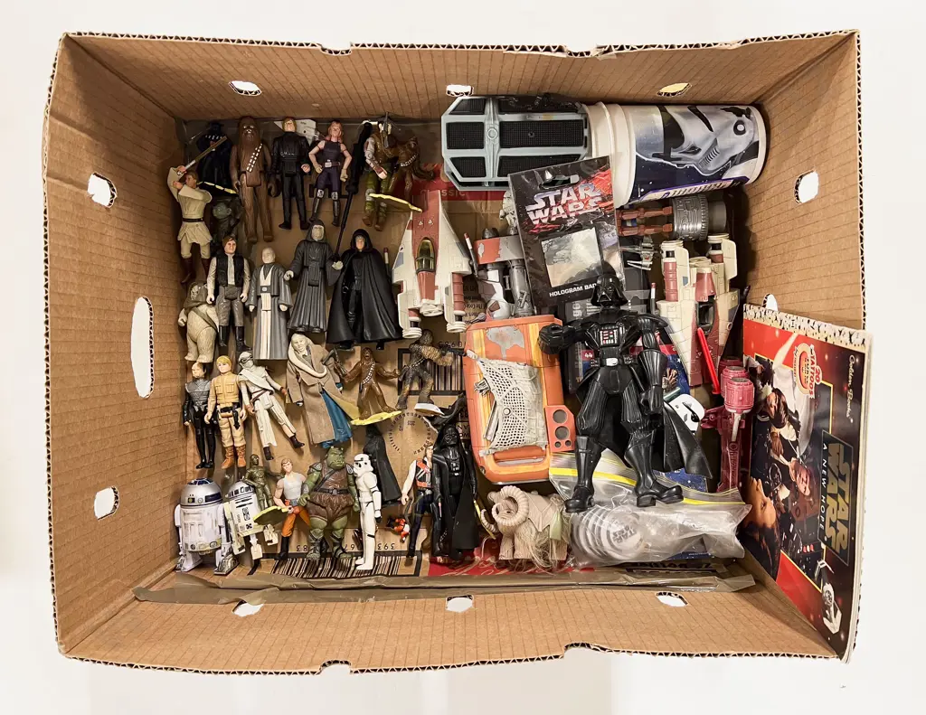 Box Qty of Mostly Star Wars Toys Image 1++
