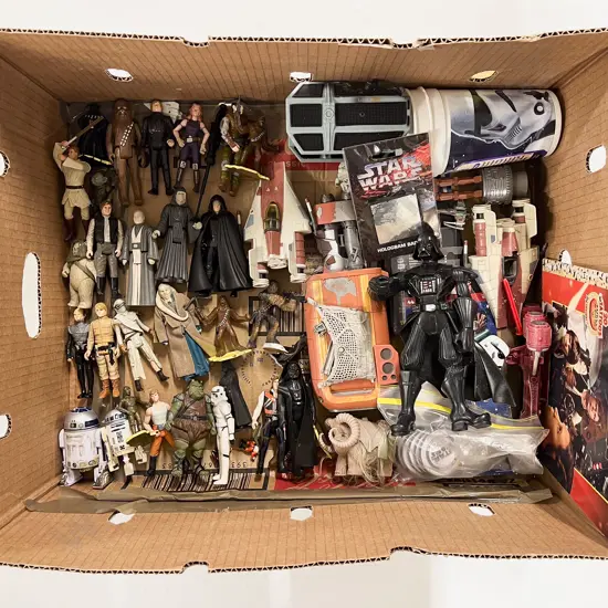 Box Qty of Mostly Star Wars Toys