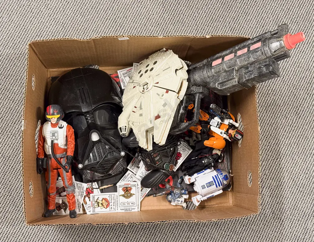 Box Qty of Mostly Star Wars Toys etc Image 1++