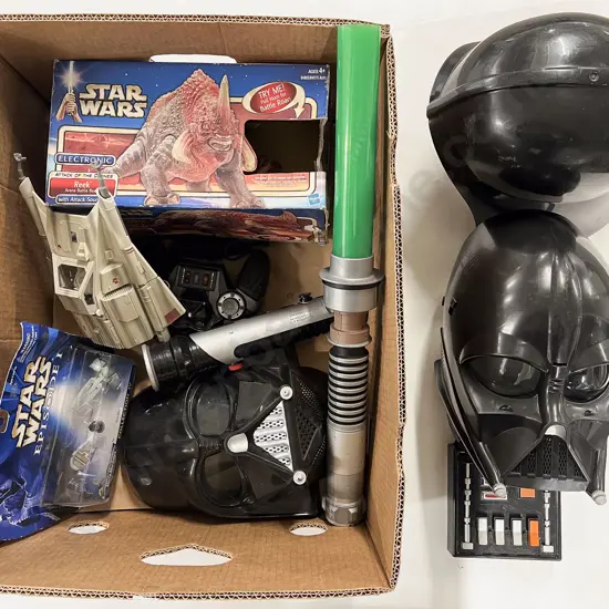 Box Qty of Mostly Star Wars Toys etc