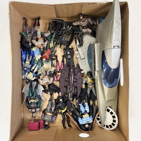 Box Qty of Assorted Batman Toys etc