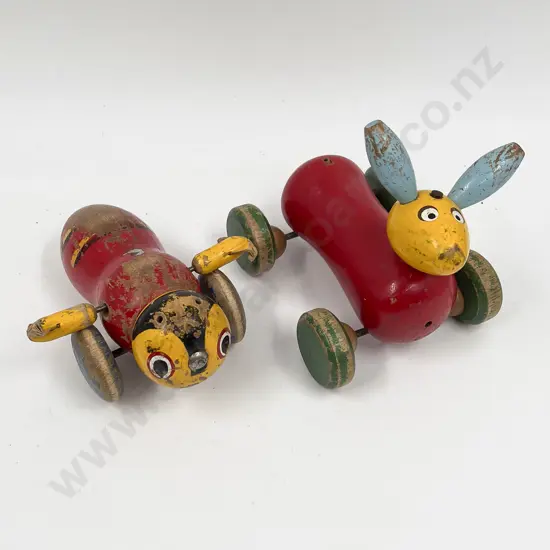 Box Qty of Assorted Vintage Wooden Toys