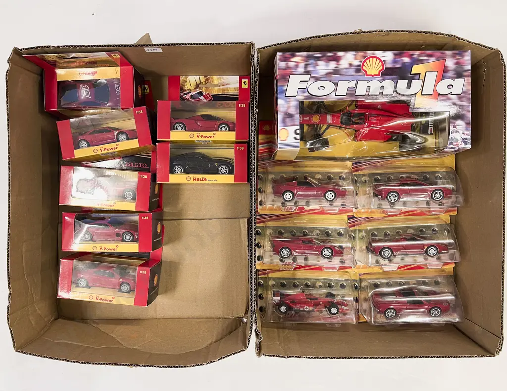 Qty of Assorted Boxed Shell V-Power Model Cars Image 1++