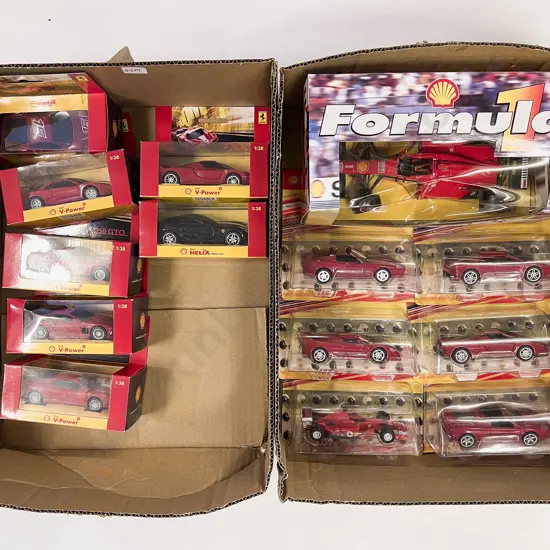 Qty of Assorted Boxed Shell V-Power Model Cars