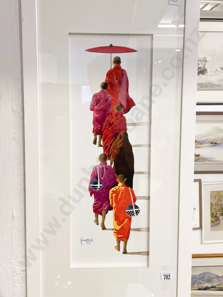 Indistinctly Signed - Figural Study - Watercolour Image 1++