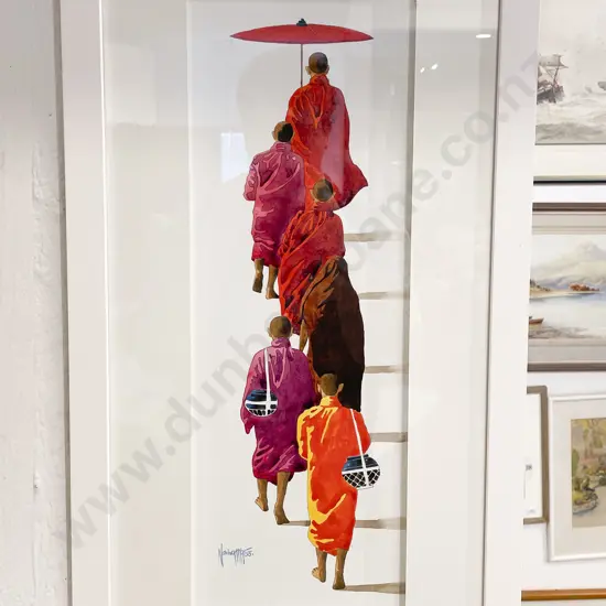 Indistinctly Signed - Figural Study - Watercolour