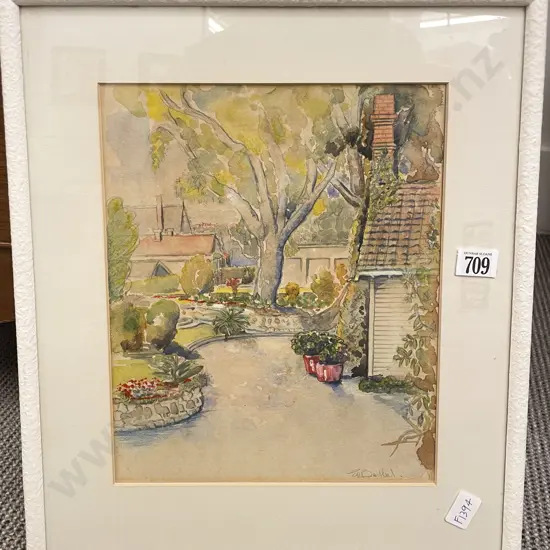 E. Bantfeel - Garden Study - Watercolour