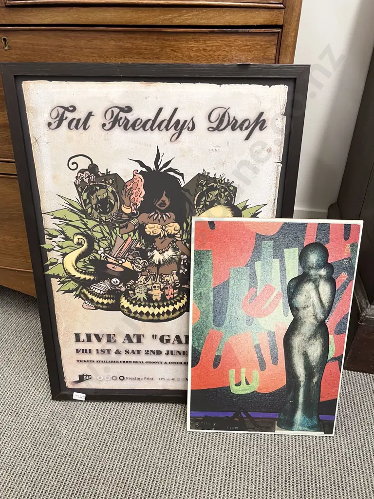 Framed Fat Freddy's Drop Reproduction Poster on Board Image 1++