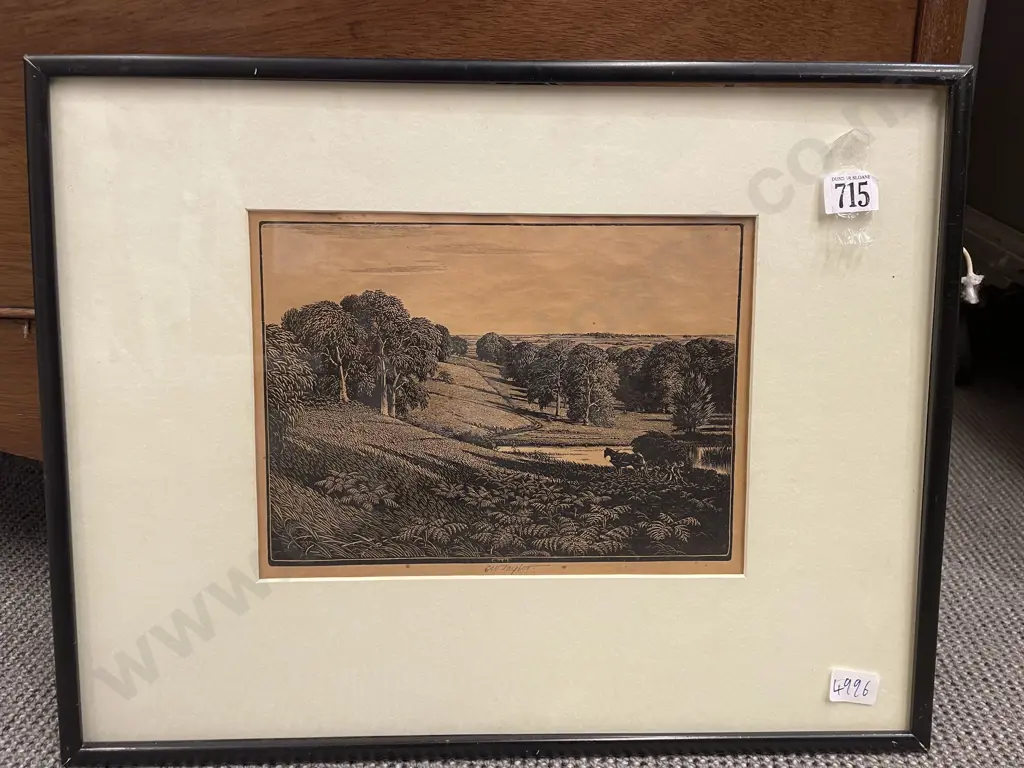 C. W. Taylor - Signed Linocut Image 1++