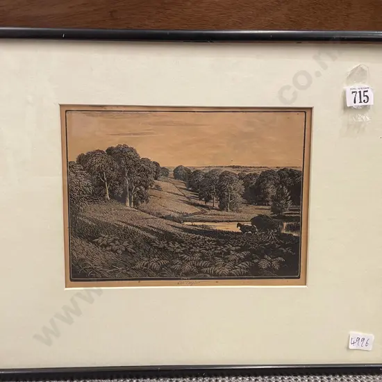 C. W. Taylor - Signed Linocut