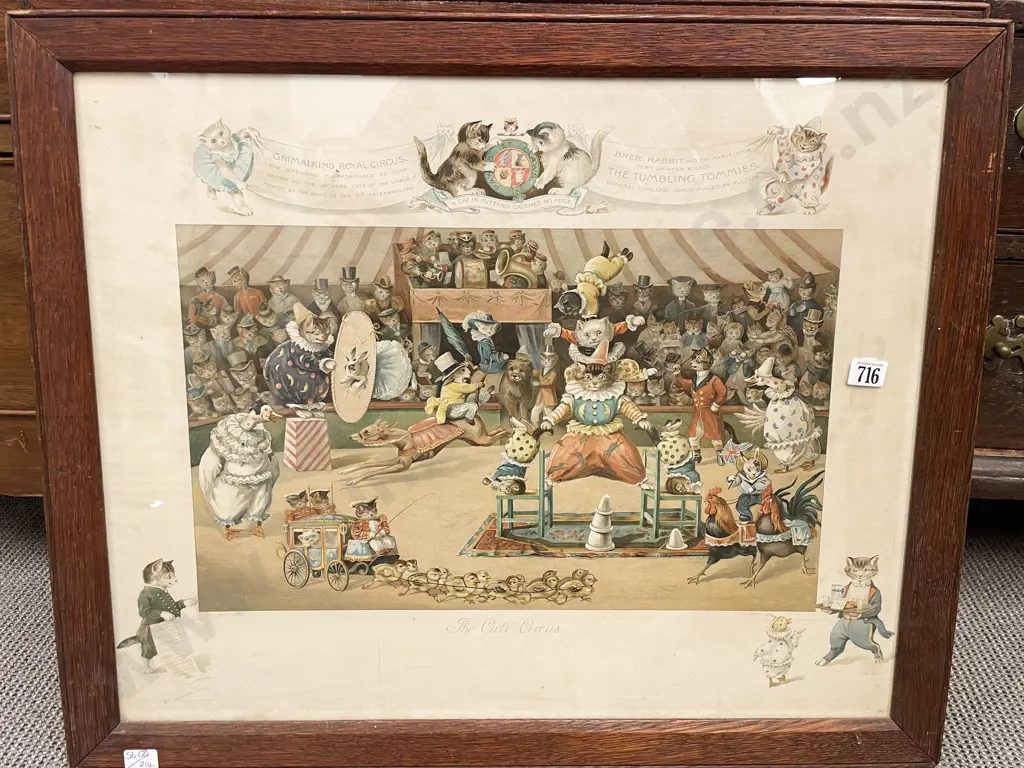 After Louis Wain - Pair Circa Early 1900's Prints Image 1++