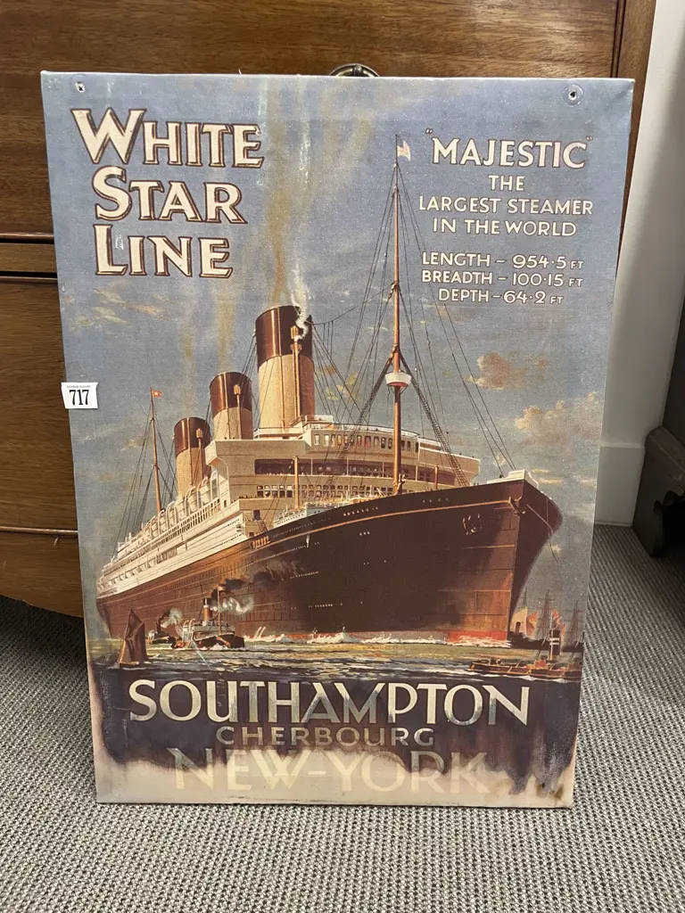 White Star Line Reproduction Poster Image 1++
