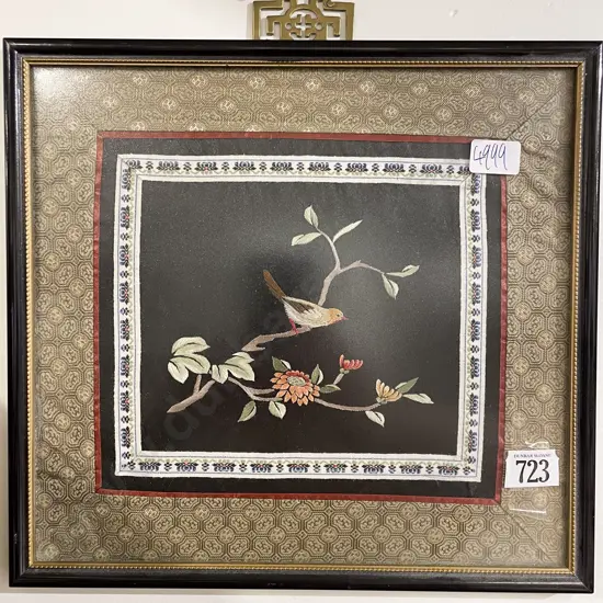 Framed Japanese Embroidery