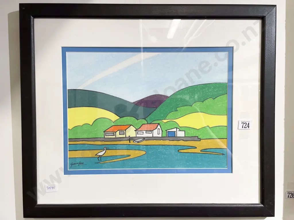 Gavin Kee - Seaside Study - Pastel & Ink Image 1++