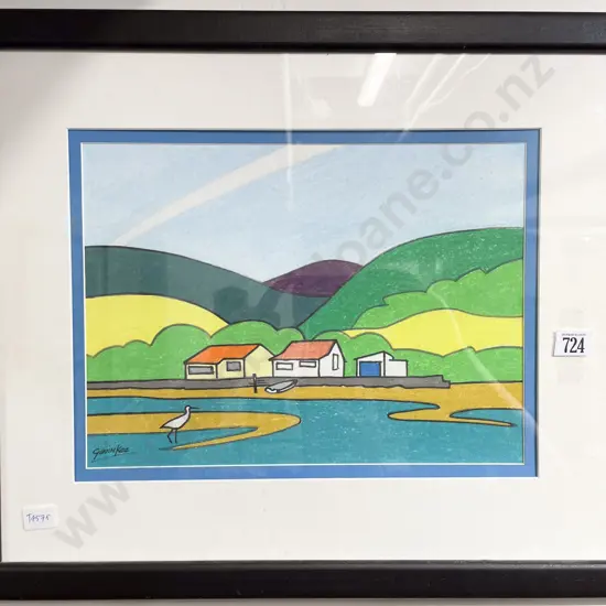 Gavin Kee - Seaside Study - Pastel & Ink