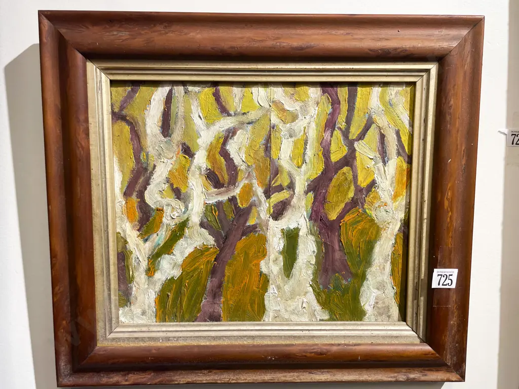 Unsigned - Tree Study - Oil on Board Image 1++