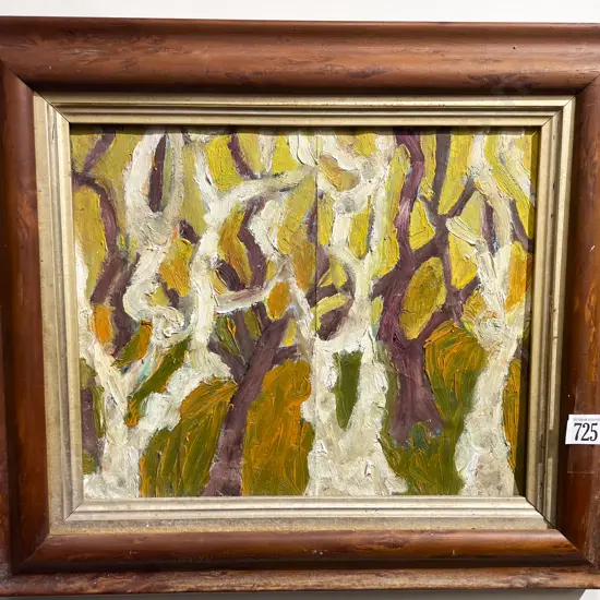 Unsigned - Tree Study - Oil on Board