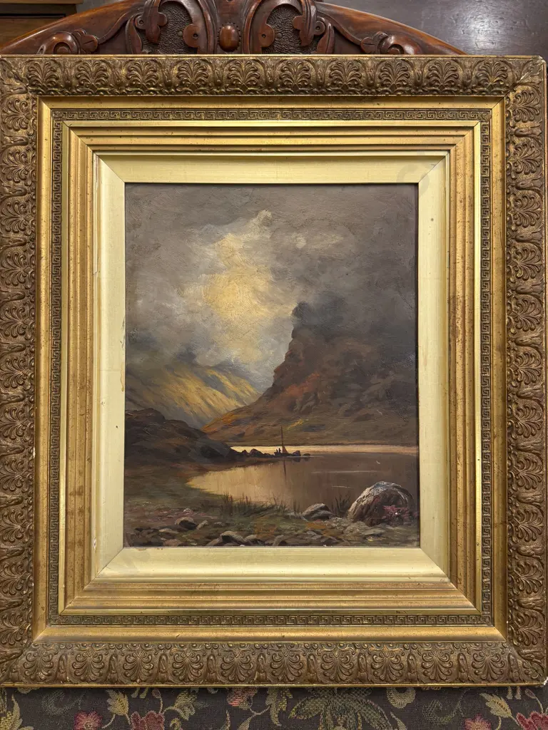 Ernest Wm Christmas 1863-1918 - "Head of Loch Long (West Coast of Scotland)" - Oil on Board Image 1++