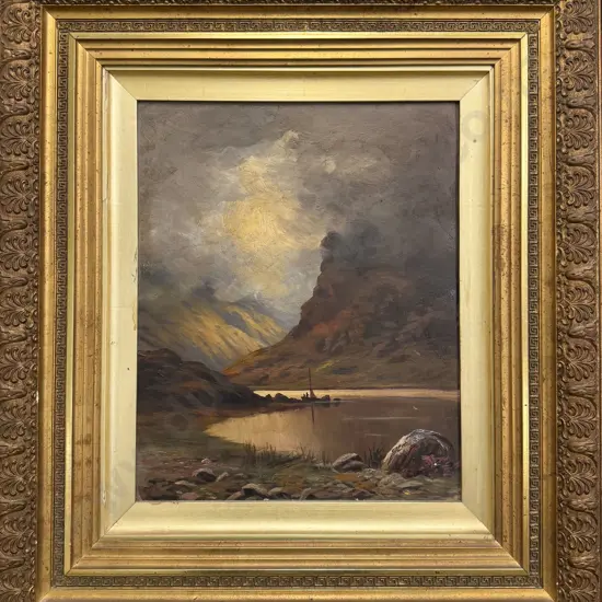 Ernest Wm Christmas 1863-1918 - "Head of Loch Long (West Coast of Scotland)" - Oil on Board