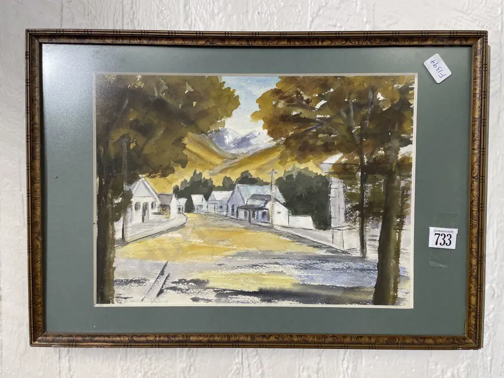 D. Wolsten Holme - "Arrowtown" - Watercolour Image 1++