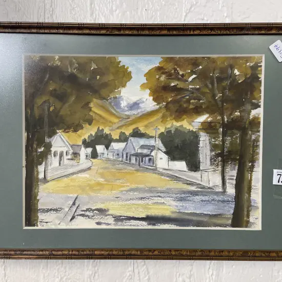 D. Wolsten Holme - "Arrowtown" - Watercolour