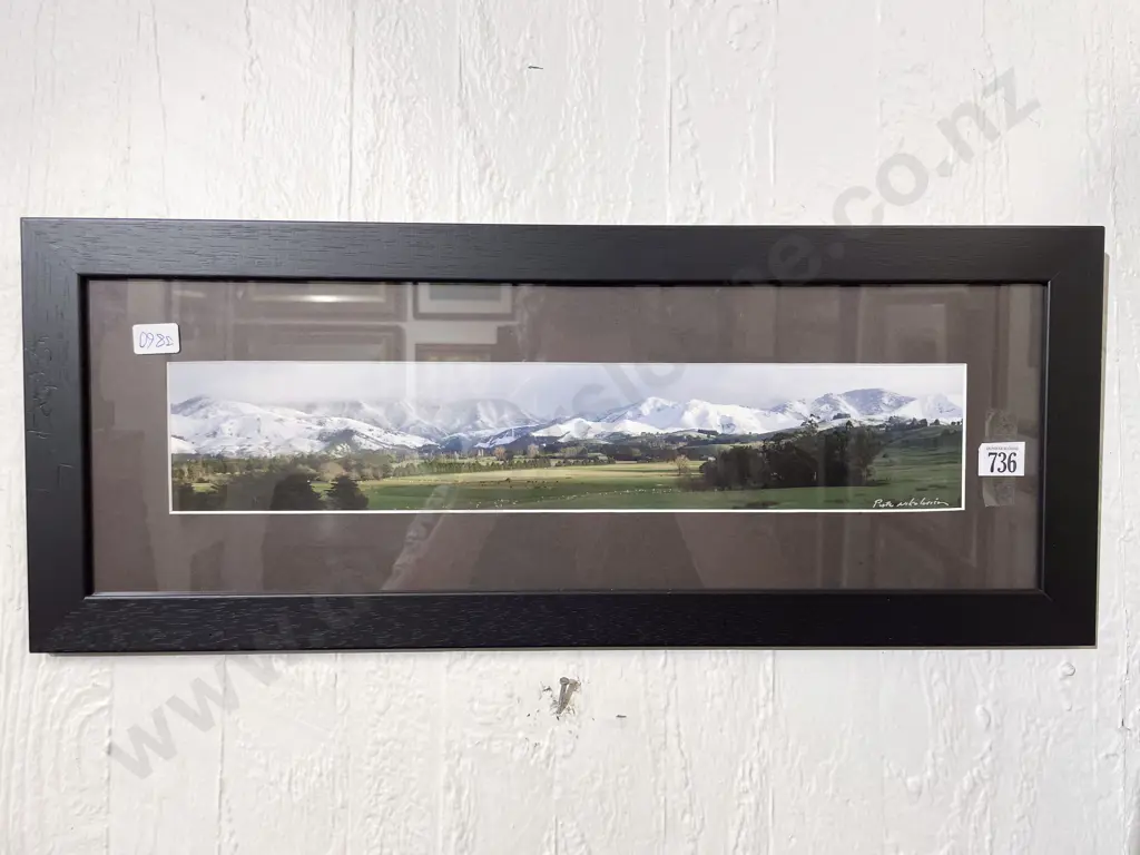 Pete Nikolaison - "Tararuas from Burnetts Road" - Panoramic Photograph together with Print Image 1++