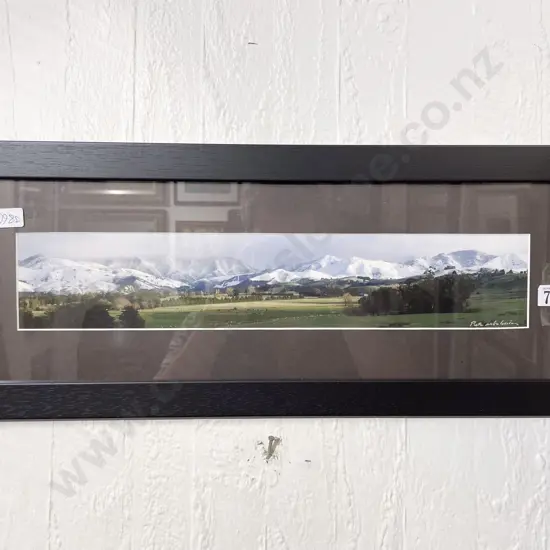 Pete Nikolaison - "Tararuas from Burnetts Road" - Panoramic Photograph together with Print