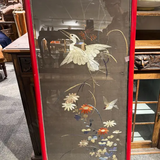 Large Chinese Framed Embroidery