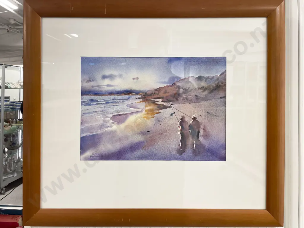 Svetlana Garthwaite - "The Fishermen" - Watercolour together with Sylvia Meek Watercolour Image 1++