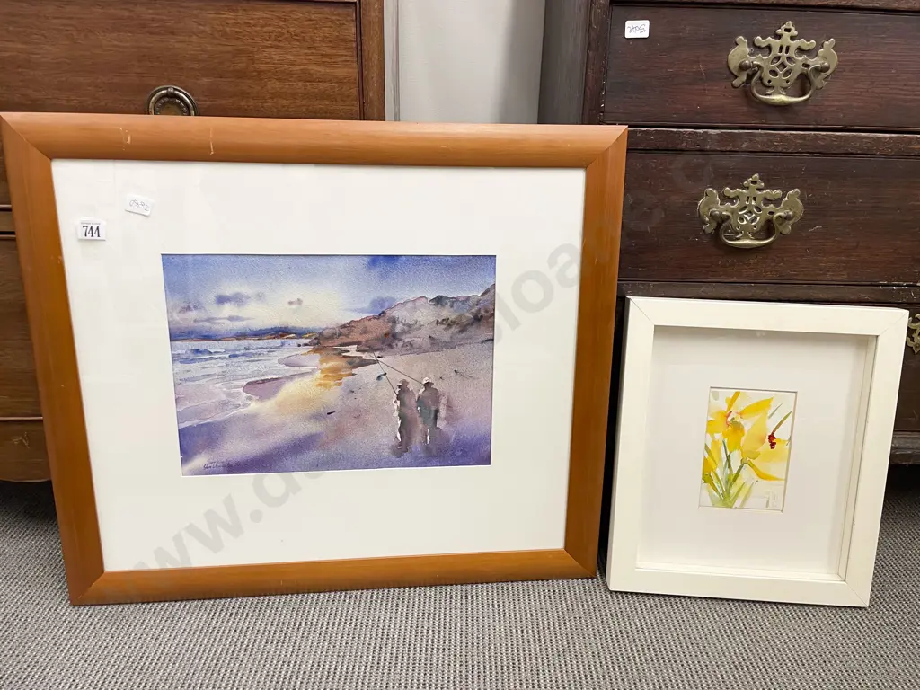 Svetlana Garthwaite - "The Fishermen" - Watercolour together with Sylvia Meek Watercolour Image 1++