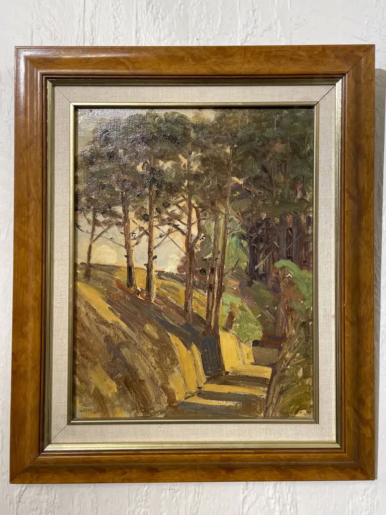 Unsigned - "Bush Track" - Oil on Canvas Board Image 1++