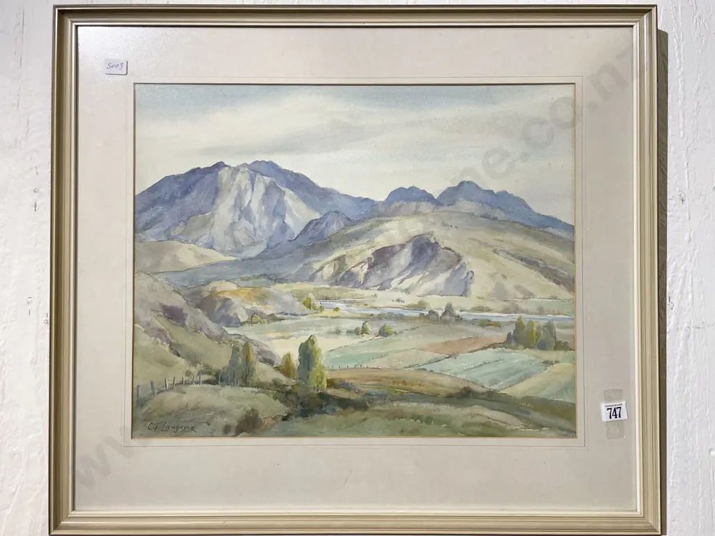 C. T. Laugesen - Country Mountainscape - Watercolour Image 1++