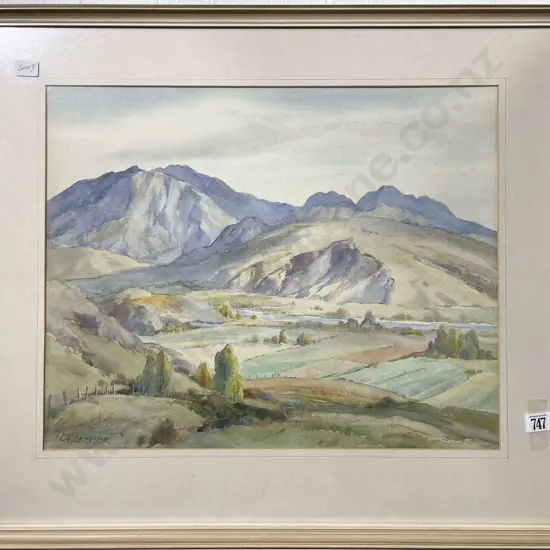 C. T. Laugesen - Country Mountainscape - Watercolour