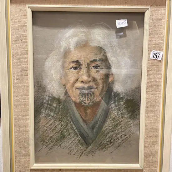 C. T. Laugesen - Portrait Study - Pastel