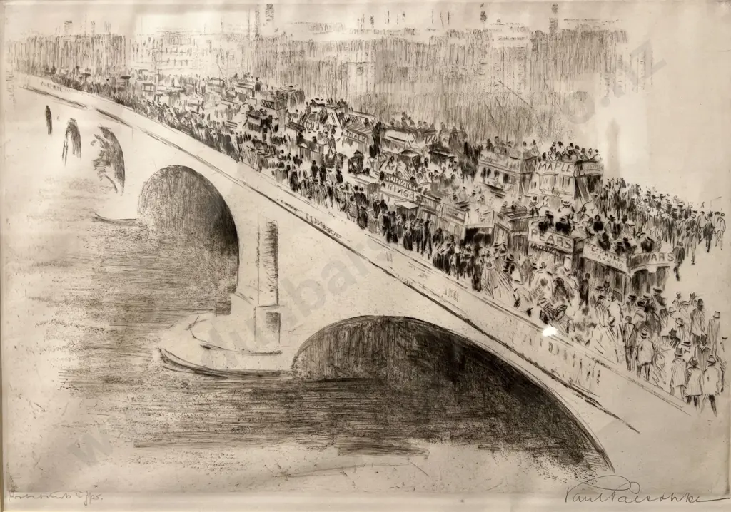Paul Paeschke (German 1875-1943) - London Bridge Image 1++
