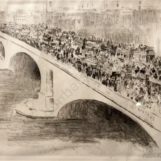 Paul Paeschke (German 1875-1943) - London Bridge