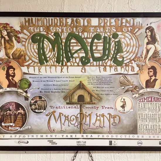 Framed Maoriland Festival Poster Printed on Board